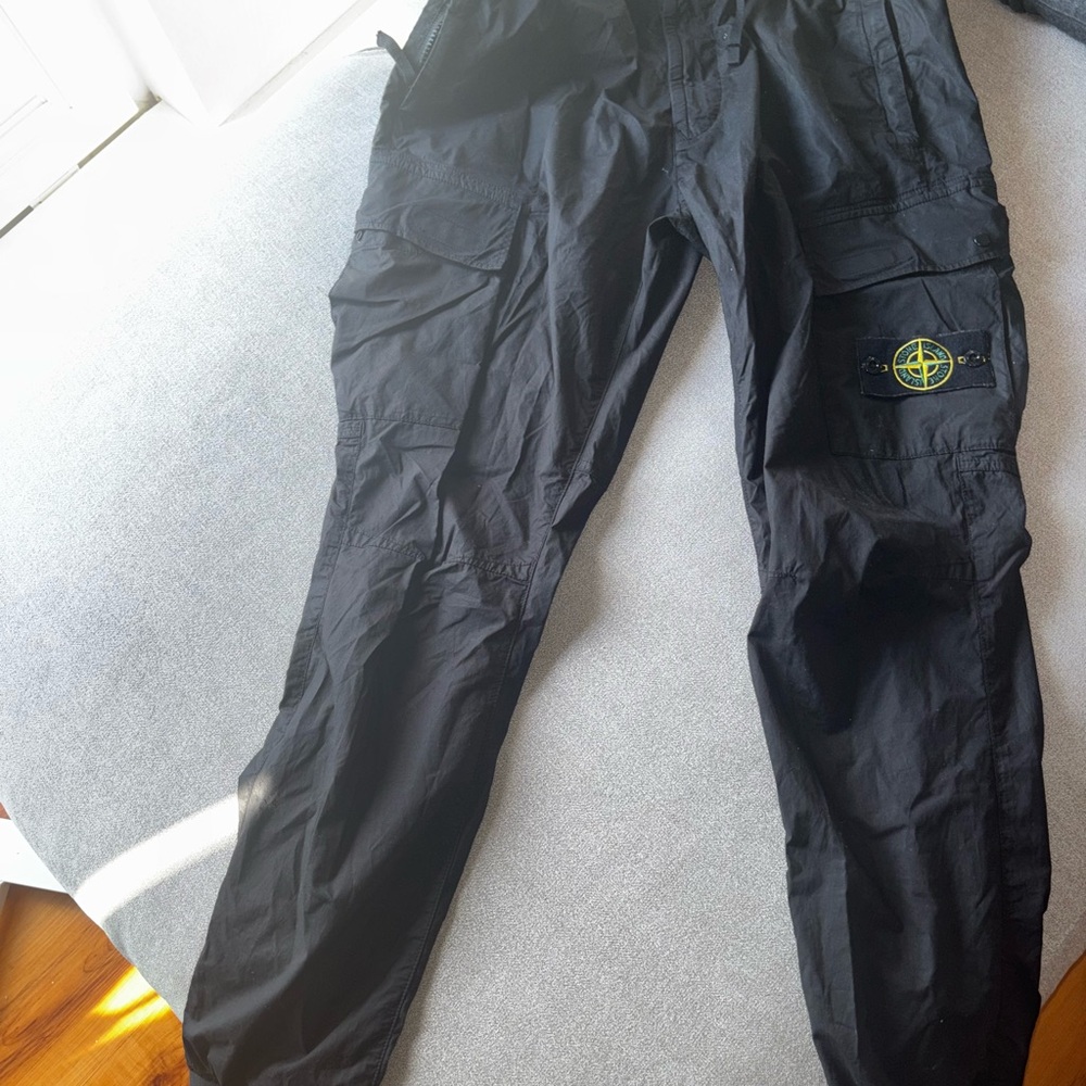 Stone Island Black Cargo Pants